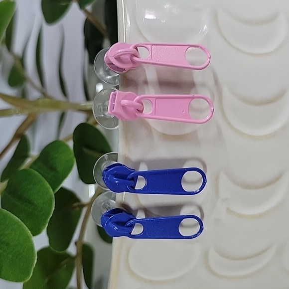 Zipper Stud Earrings, unisex - Picture 1 of 8